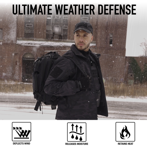 SPECIAL OPS TACTICAL SOFT SHELL FLEECE JACKET BLACK