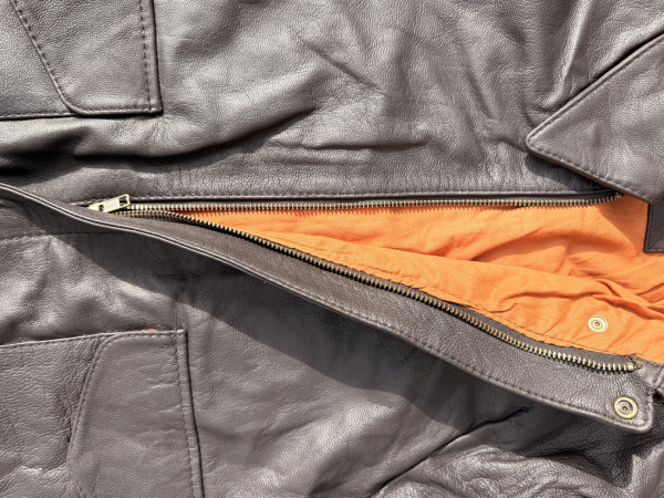 US A2 ARMY LEDERJACKE BRAUN