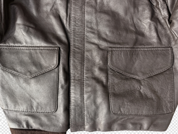 US A2 ARMY LEDERJACKE BRAUN