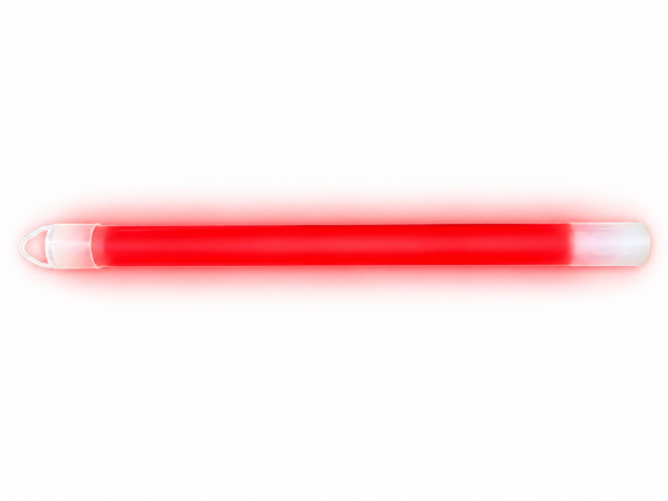 Leuchtstab groß 35 × 2,5 cm- Rot – Knicklicht mit 8–12 Stunden Leuchtdauer
