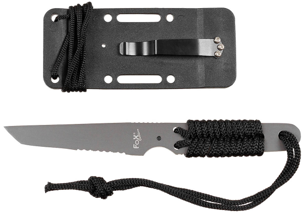 FOX Outdoor Messer Action I schwarz mit umwickeltem Griff und Scheide