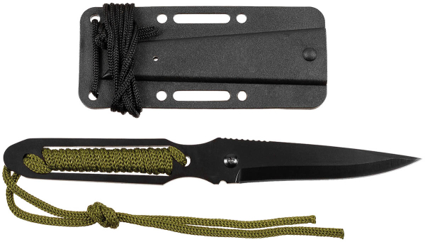 FOX Outdoor Messer Action II schwarz mit umwickeltem Griff und Scheide