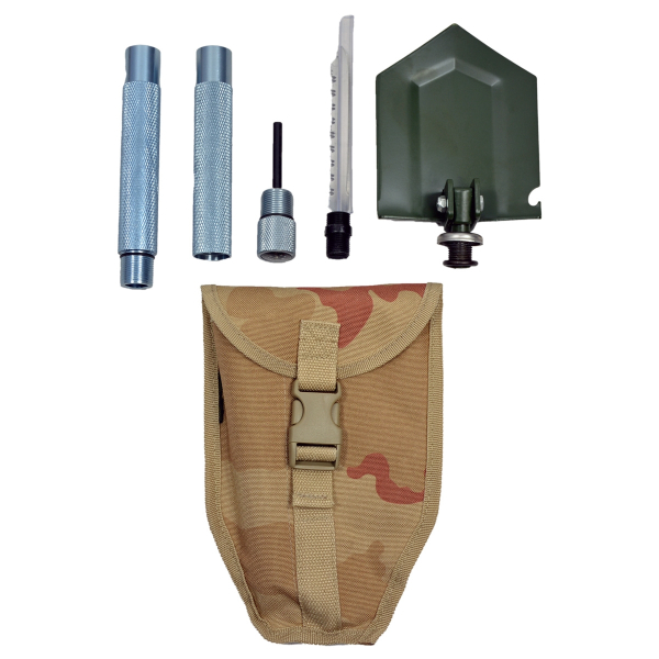 Mini-Klappspaten mit Tasche, 5 in 1 MultiTool oliv