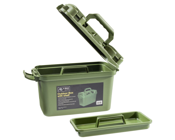 AB Outdoor Box mit Klapplade und Innenfach oliv
