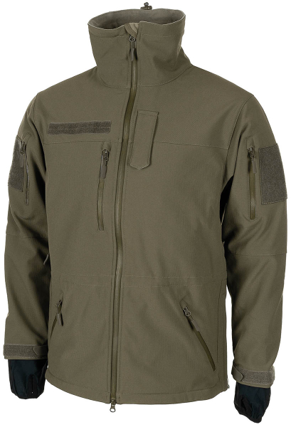 High Defence Tactical Softshelljacke 8.000 mm – wasserdicht, winddicht & atmungsaktiv oliv
