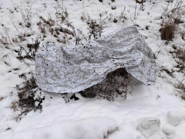 TARNNETZ LASER CUT NYLON 1,5X3,0 SNOW CAMO