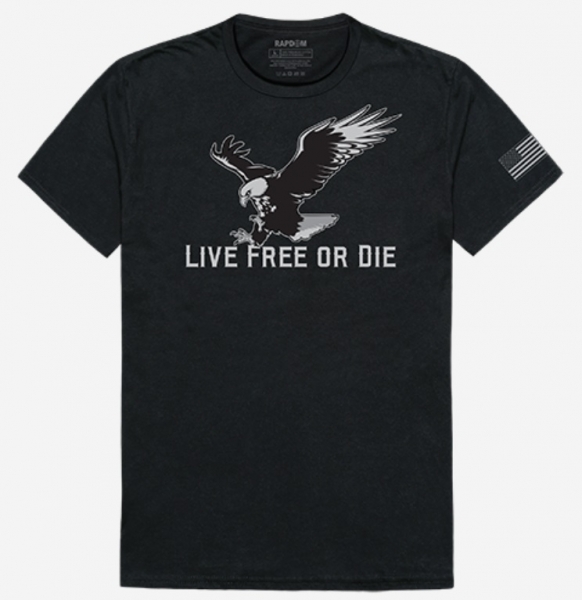 USA EAGLE  "LIVE FREE OR DIE" Tactical Graphics Tee
