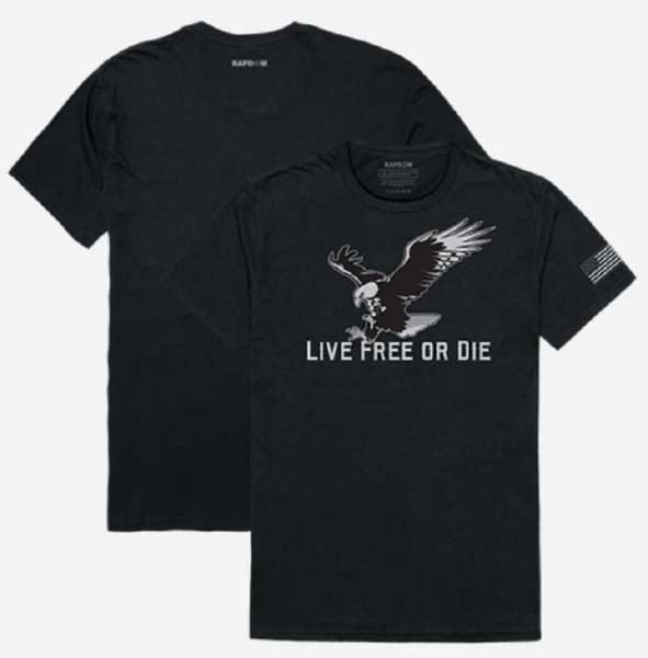 USA EAGLE  "LIVE FREE OR DIE" Tactical Graphics Tee