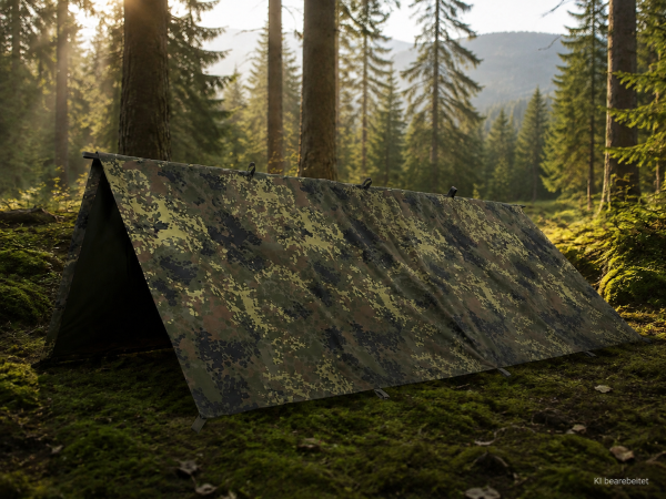 AB Field Tarp IRR 5FTD Flecktarn 220 × 250 cm mit 10.000 mm Wassersäule