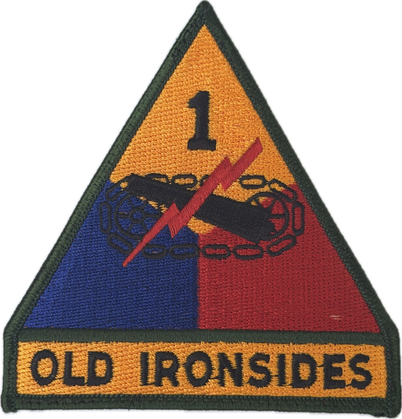 US ARMY 1st Armor Division OLD IRONSIDES Klett Patch Full Color