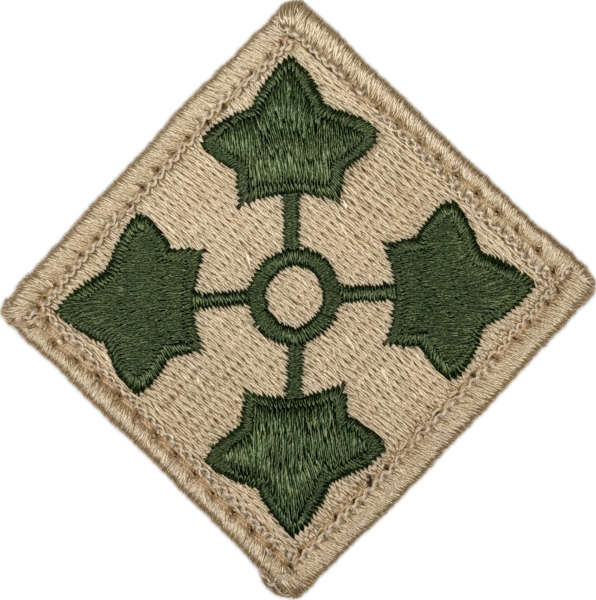 US ARMY 4th Infantry Division Klett Patch Full Color