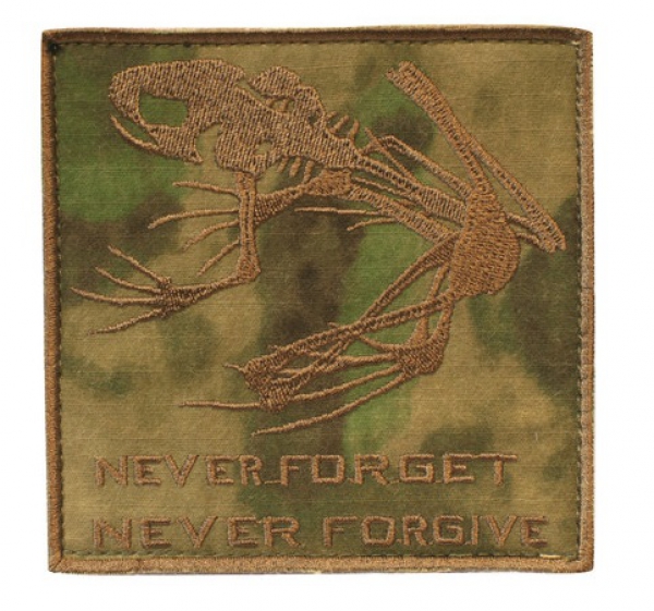 NAVY SEAL SKULL FROG A-TACS FG PATCH "NEVER FORGET, NEVER FORGIVE