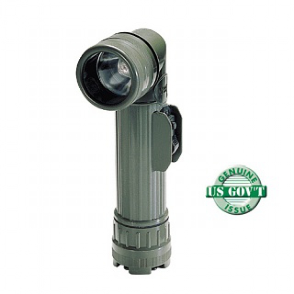 US ARMY FULTON "D" ANGLE HEAD FLASHLIGHT OD