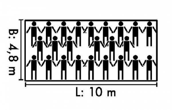 Mannschaftszelt NATO oliv 10 x 4,8 Meter