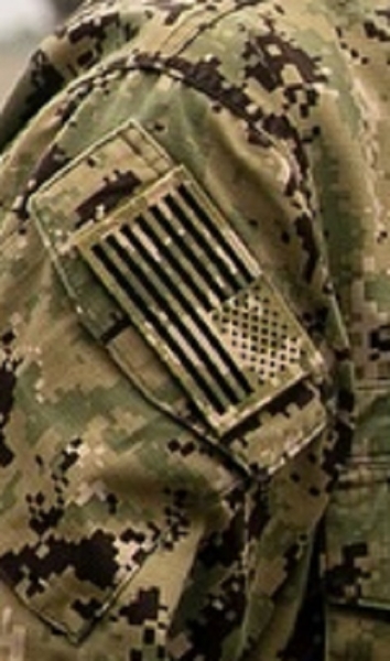 US Navy AOR2 Flag Reversed IR Velcro patch