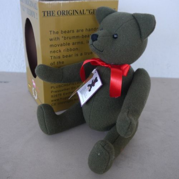 The Original GI Teddy Bear US Army Bär oliv green Hugo Koch Handmade