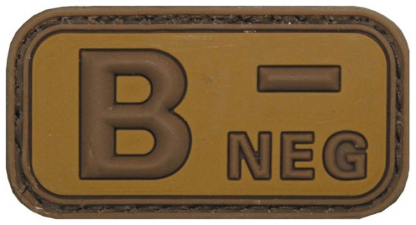 B NEG 3D Klettabzeichen Coyote brown