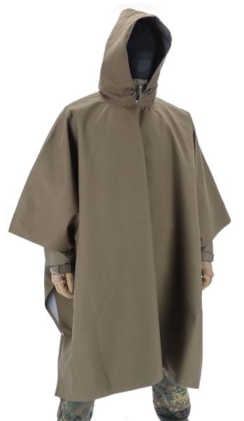 BW Poncho mit IRR Beschichtung Steingrau Oliv