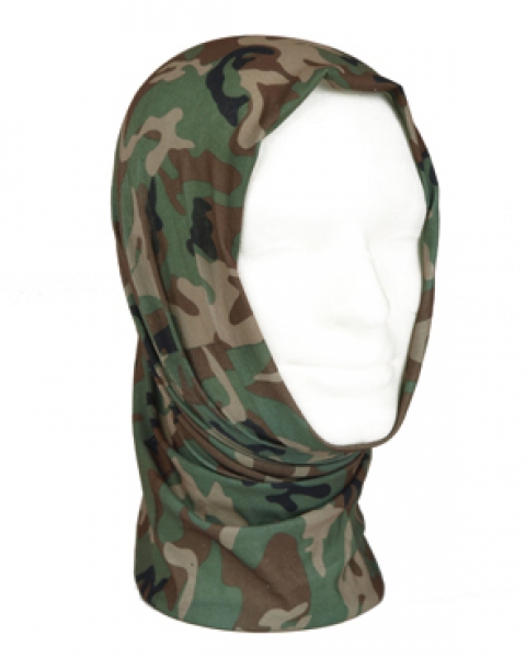 MULTI HEADGEAR WRAP 6 Way Face Protector woodland camouflage