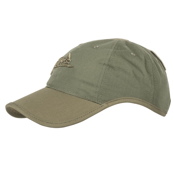 Helikon Tex Logo Cap - PolyCotton Ripstop - Olive Green / Adaptive Green A