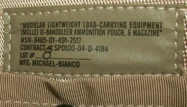 US Army DCU 3 color Desert M16/M4/AR15 6 Magazines Bandoleer