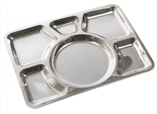 KANTINENPLATTE S STEEL 6-FACH Tablett