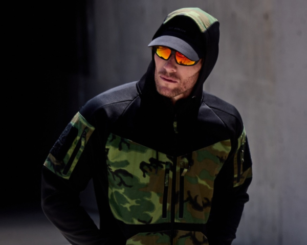 HELIKON TEX ROGUE Hoodie (FullZip) - BLACK / ERDL