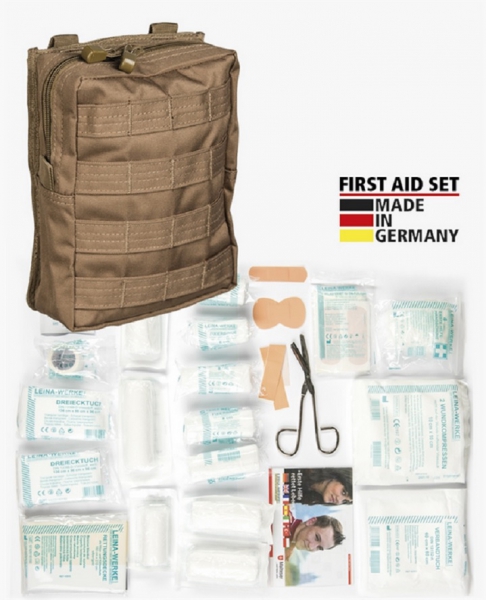 FIRST AID SET LEINA 43 teilig DARK COYOTE