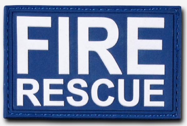 FIRE RESCUE PVC Rubber Klettpatch