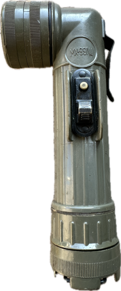 US ARMY FULTON "D" ANGLE HEAD FLASHLIGHT OLIV