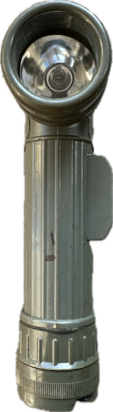 US ARMY FULTON "D" ANGLE HEAD FLASHLIGHT OLIV