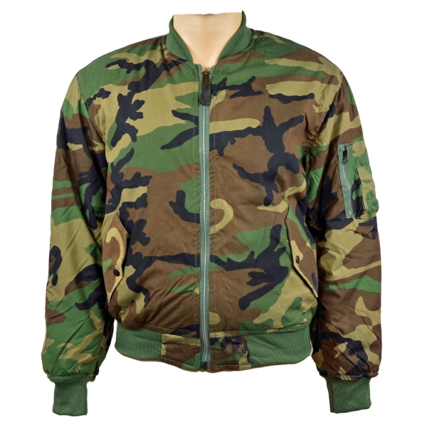 US AirForce USAF MA-1 Pilotenjacke Woodland Camouflage