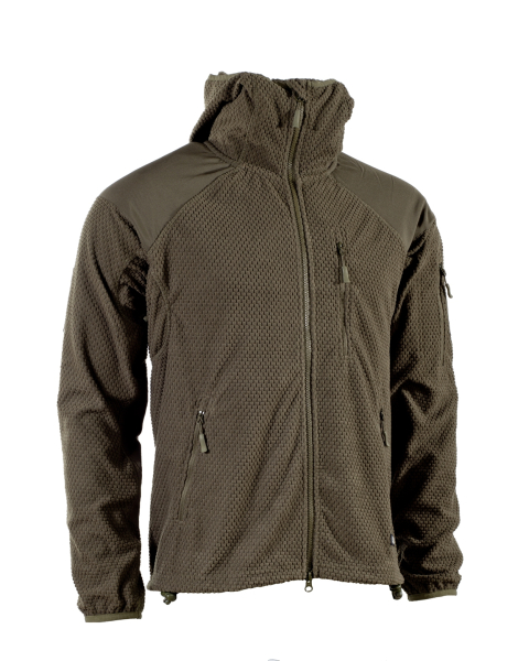 AB Fleece Hoodie Jacke Delta Oliv