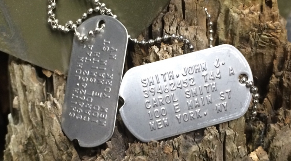 US Army WWII DOG TAGS Set Erkennungsmarke mit deinen Daten