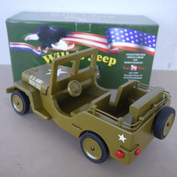 US Army Holz Willys Jeep Collector Item Stück Sammlerstück Hugo Koch oliv