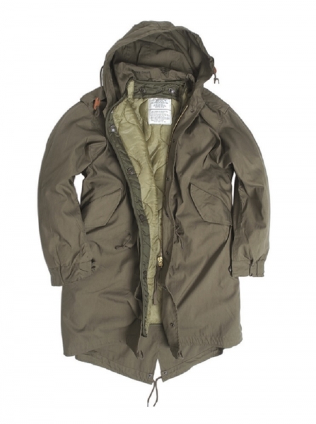 US Army GI SHELL KAPUZENPARKA Fishtail Parka M51 Feldparka Replica  oliv