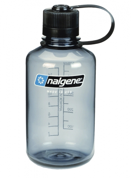 Nalgene Flasche Standard 0,5 Liter Grau/schwarz