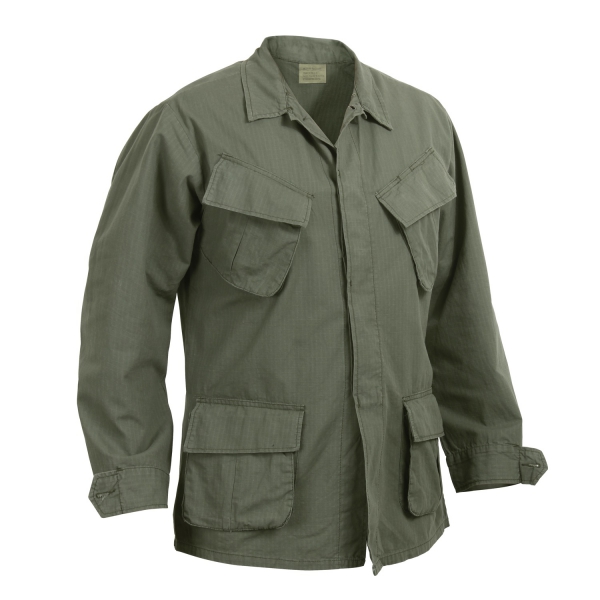 US Army NAM Vintage Fatigue Cotton Shirt Olive Drab