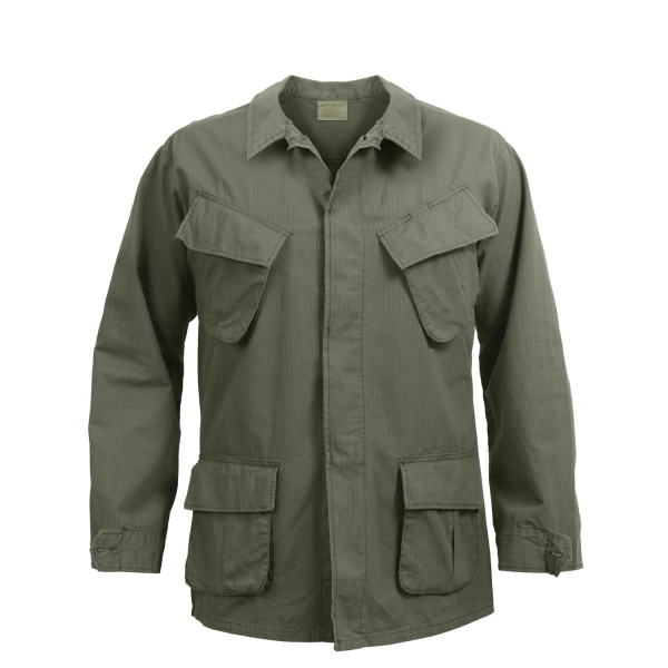 US Army NAM Vintage Fatigue Cotton Shirt Olive Drab