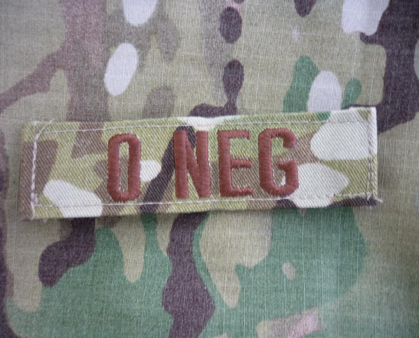 MULTICAM Blood Type Blutgruppe O NEG patch with Velcro