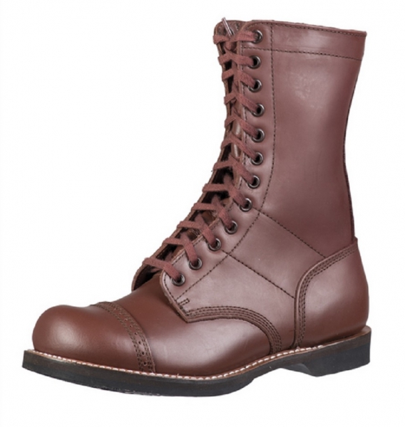 US Paratrooper Leder Parachute Airborne Boots braun Repro WK 2