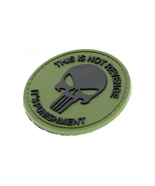 IT'S PUNISHMENT Skull OD Green oliv Velcro