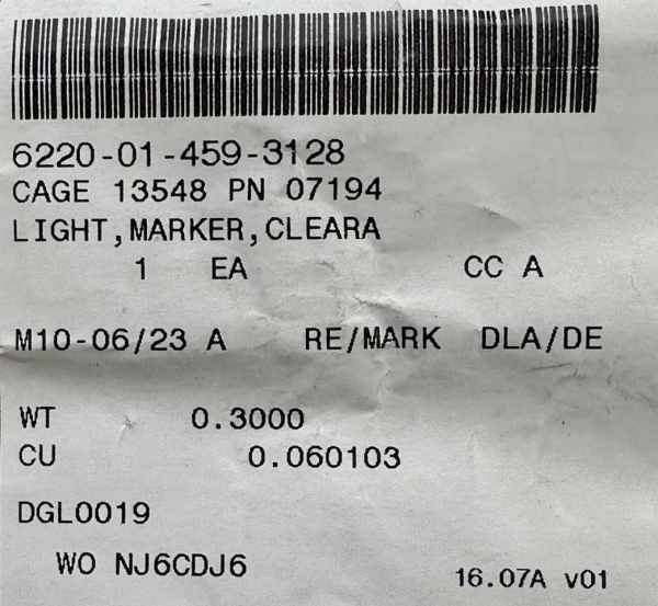 HMMWV Humvee LED Side Marker gelb