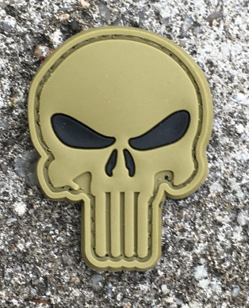 Coyote Skull Black EYE Velcro patch