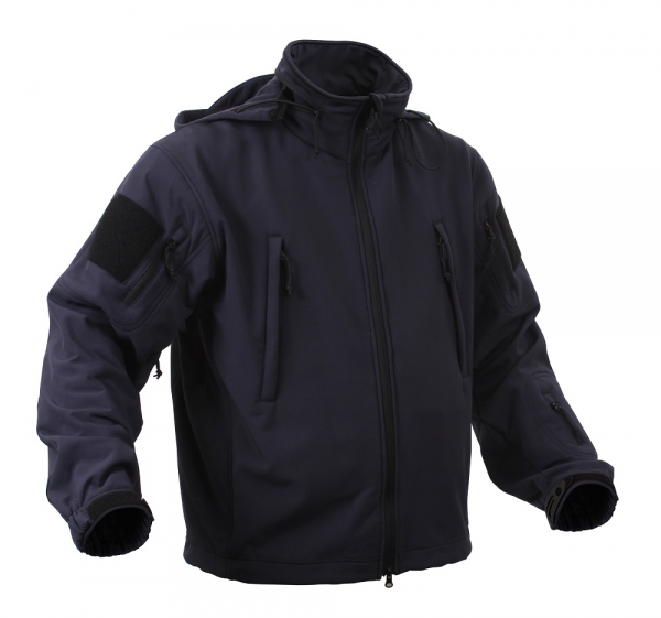 SPECIAL OPS TACTICAL SOFT SHELL FLEECE JACKET NAVY BLUE