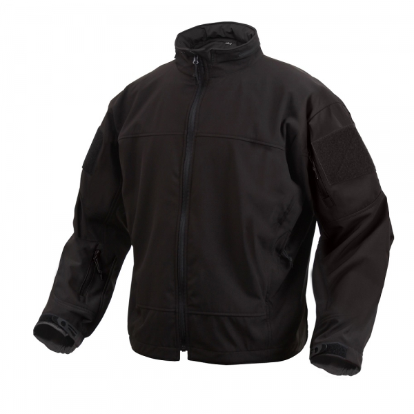 SPECIAL OPS LIGHTWEIGHT TACTICAL SOFT SHELL JACKET BLACK