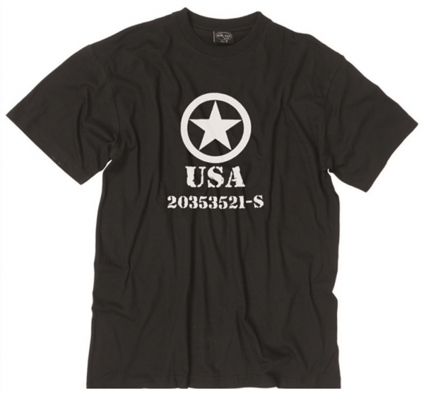 ARMY ALLIED WHITE STAR USA Shirt schwarz