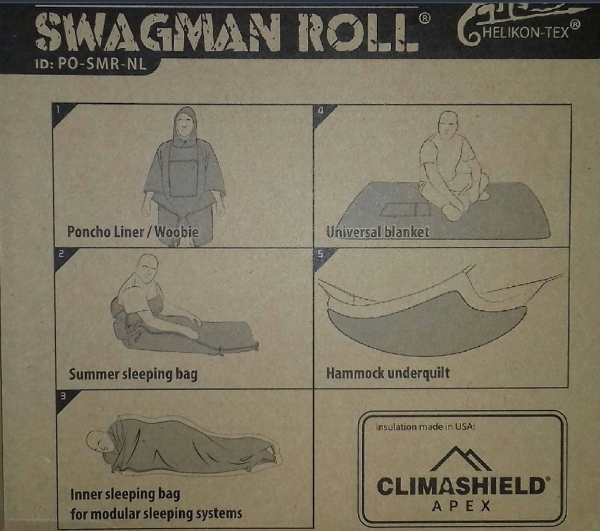 Helikon-Tex SWAGMAN ROLL® Poncho - Climashield® Apex 67g - Coyote