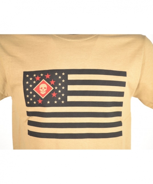 USMC Marsoc USA Flag Socom tshirt Sand