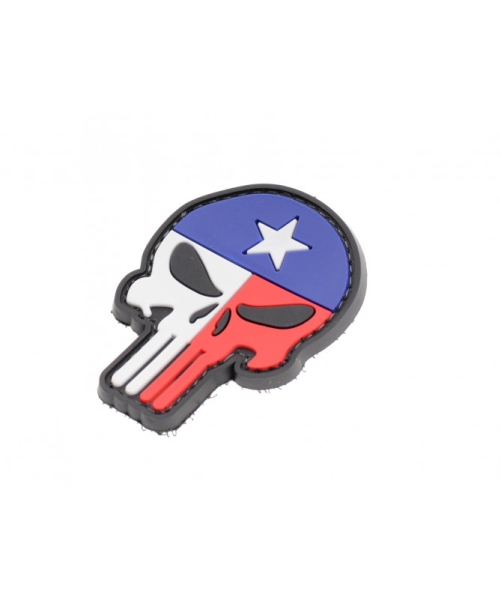 Texas Skull Flag PVC Velcro patch